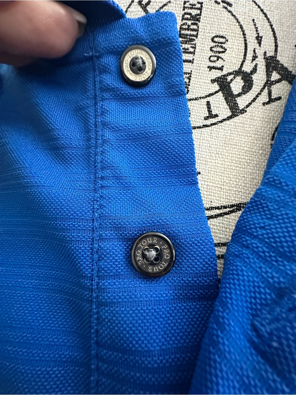 Men's Polo Shirt in Cobalt Blue - Classic Short Sleeve - Picture 2 of 4